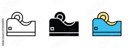 Tape dispenser icon vector. crafting, wrapping, and sealing symbol. vector illustration.