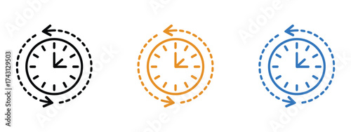 Duration icon vector. schedule meetings, time management, and organized planning symbol. vector illustration.
