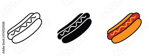 Hot dog icon vector. craving a tasty treat, fast food symbol. vector illustration.