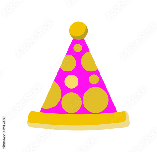 party hats isolated on white