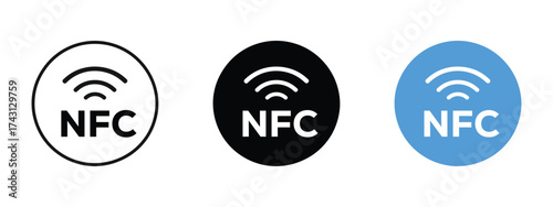 NFC icon vector. Fast Payments and Secure Data Transfer in Technology symbol. vector illustration.