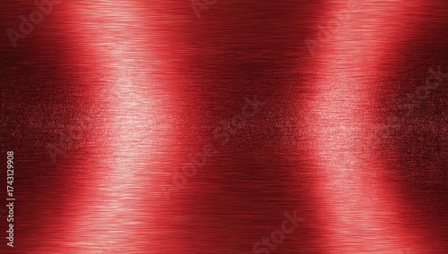Abstract close-up showcases red brushed metal texture with vertical light highlights