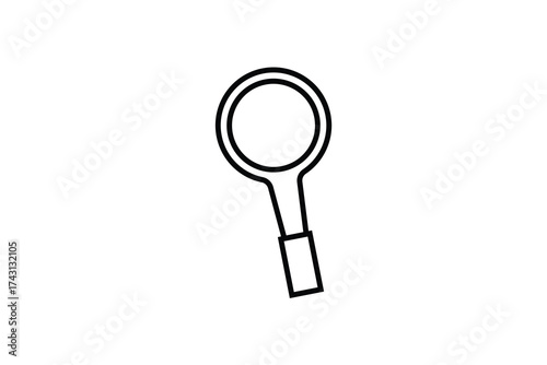 search button icon, magnifying glass icon on white background, Magnifier loupe vector illustration.