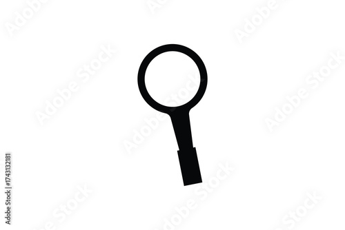search button icon, magnifying glass icon on white background, Magnifier loupe vector illustration.