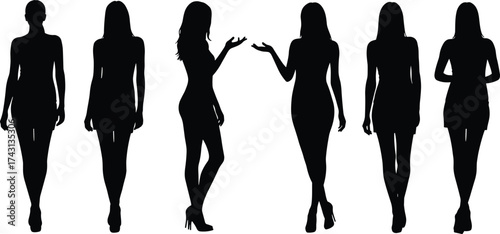 woman, silhouette, fashion, pose, female, standing, stylish, elegant, figure, posture, beauty, model, graphic, design, shape, fashion pose, woman silhouette, female figure, stylish woman, elegant stan