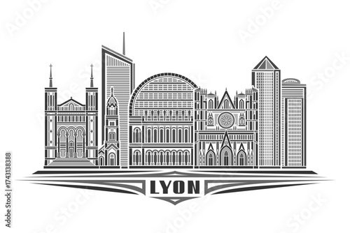Vector illustration of Lyon