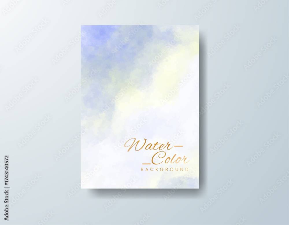 Fototapeta premium Cards with watercolor background. Design for your cover, date, postcard, banner, logo.