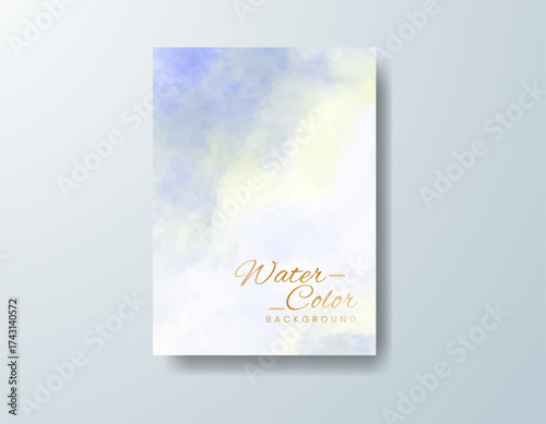 Cards with watercolor background. Design for your cover, date, postcard, banner, logo.