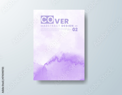 Cards with watercolor background. Design for your cover, date, postcard, banner, logo.