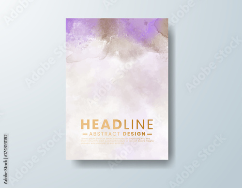 Cards with watercolor background. Design for your cover, date, postcard, banner, logo.