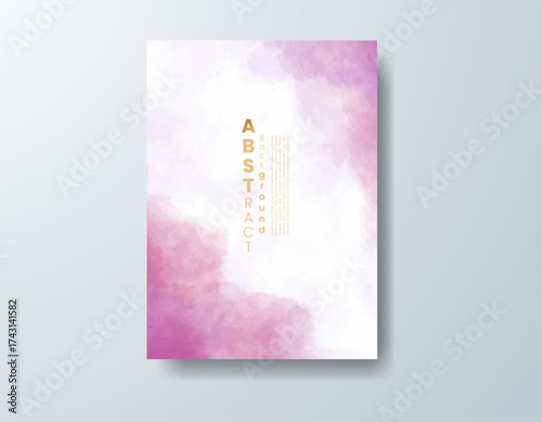 Cards with watercolor background. Design for your cover, date, postcard, banner, logo.
