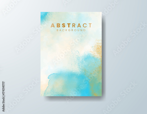 Cards with watercolor background. Design for your cover, date, postcard, banner, logo.