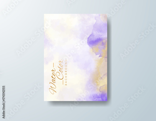 Cards with watercolor background. Design for your cover, date, postcard, banner, logo.