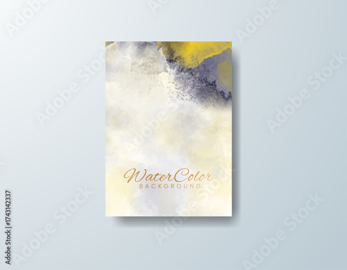 Cards with watercolor background. Design for your cover, date, postcard, banner, logo.