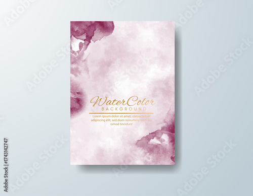 Cards with watercolor background. Design for your cover, date, postcard, banner, logo.
