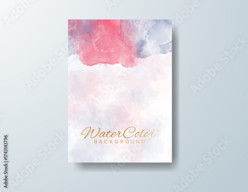Cards with watercolor background. Design for your cover, date, postcard, banner, logo.