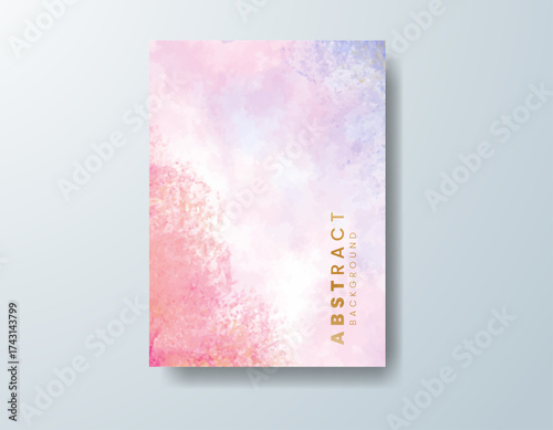 Cards with watercolor background. Design for your cover, date, postcard, banner, logo.