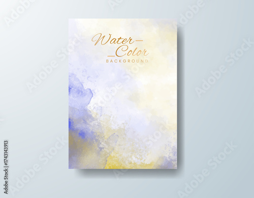 Cards with watercolor background. Design for your cover, date, postcard, banner, logo.