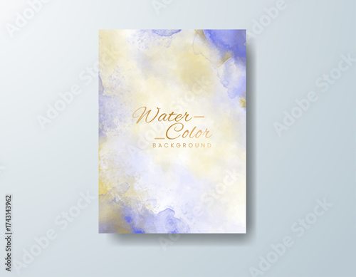 Cards with watercolor background. Design for your cover, date, postcard, banner, logo.