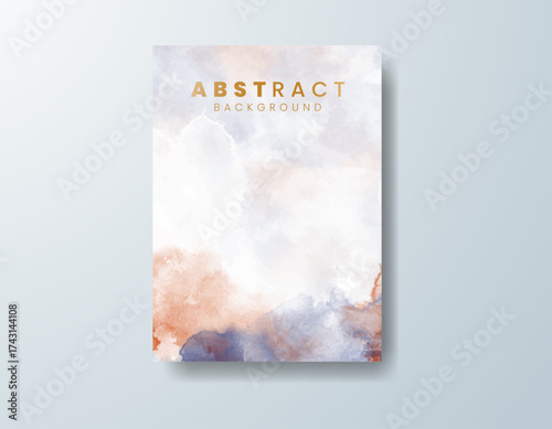 Cards with watercolor background. Design for your cover, date, postcard, banner, logo.