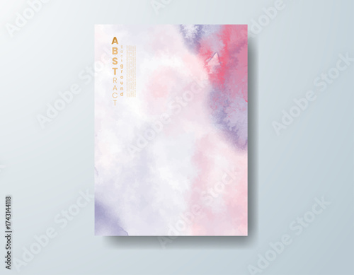 Cards with watercolor background. Design for your cover, date, postcard, banner, logo.