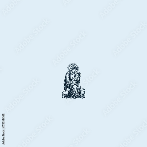 THESE HIGH QUALITY MOTHER MARIA VECTOR FOR USING VARIOUS TYPES OF DESIGN WORKS LIKE T-SHIRT, LOGO, TATTOO AND HOME WALL DESIGN