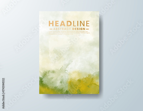 Cards with watercolor background. Design for your cover, date, postcard, banner, logo.