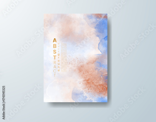 Cards with watercolor background. Design for your cover, date, postcard, banner, logo.