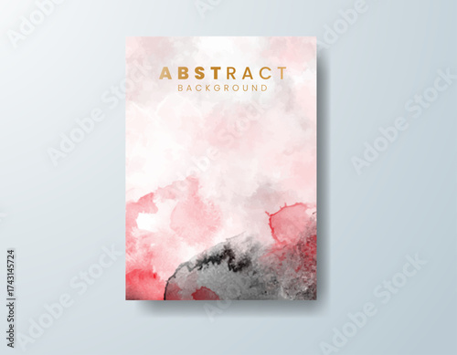 Cards with watercolor background. Design for your cover, date, postcard, banner, logo.