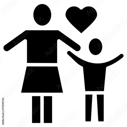Single Parenting glyph icon