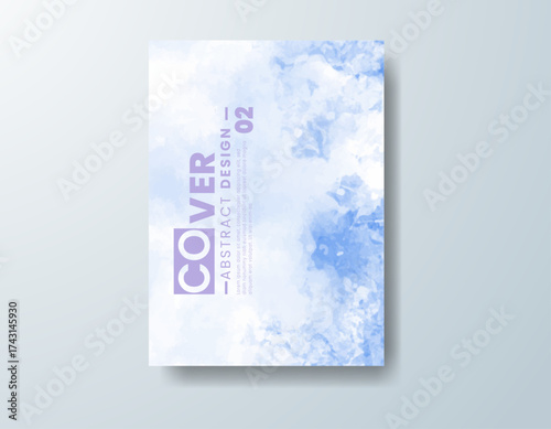 Cards with watercolor background. Design for your cover, date, postcard, banner, logo.