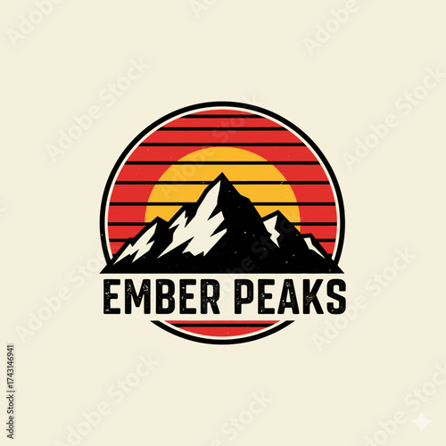 mountain peak landscape red fire nature ember circle flame sunset yellow outdoor line 