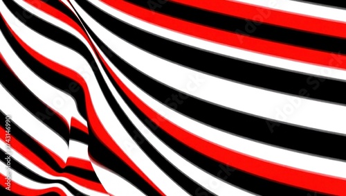 Dynamic Optical Illusion with Warped Striped Pattern.