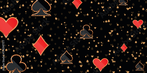 Shining retro light banner on black background with golden elements. Casino poster vintage style. Signboard vintage style. Vector illustration.