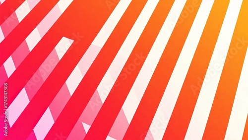 Dynamic Red and Orange Striped Abstract Background.