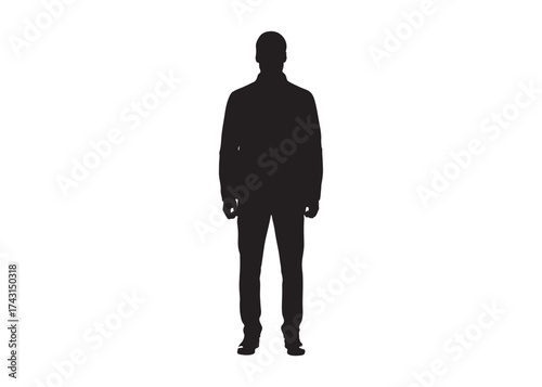 Vector art of silhouette of a man standing in full length