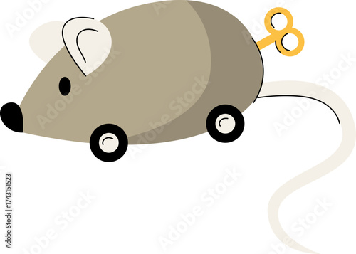 Mouse Cat Toy Vector Illustration