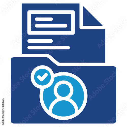 Student Profile glyph color icon
