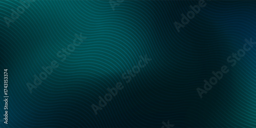Elegant lines dark blue to light blue and green gradient background illustration ideal for sophisticated visual abstract modern