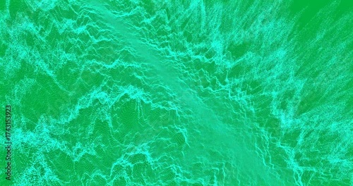 Animation of glowing red to gold digital mesh waving on transparent background