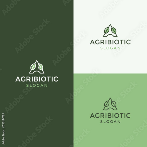 Modern Agribiotic Logo – Organic Agriculture and Biotechnology Symbol