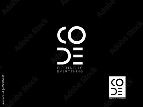 logo coding vector,programmer logo icon, technology, symbol code logo illustration, coding. vector suitable for your media design logo 