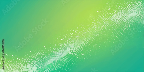 Bright, abstract green water design with light and bubbles for a nature-inspired wallpaper or Christmas holiday backdrop