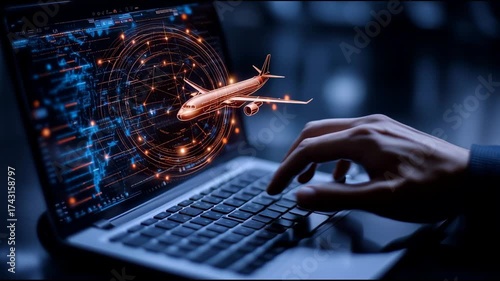 The computer operator checked the security system and the airline's flight safety system.