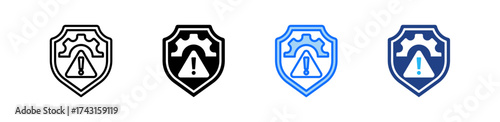 Risk Mitigation Icon Set Multiple Style Collection