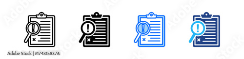 Risk Management Plan Icon Set Multiple Style Collection