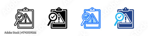 Contingency Plan Icon Set Multiple Style Collection