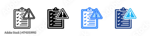Project Risk Icon Set Multiple Style Collection