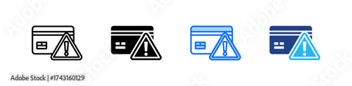 Credit Risk Icon Set Multiple Style Collection