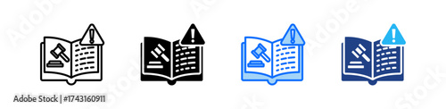 Regulatory Compliance Risk Icon Set Multiple Style Collection